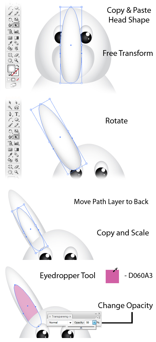 Create a Cute Easter Bunny Vector
