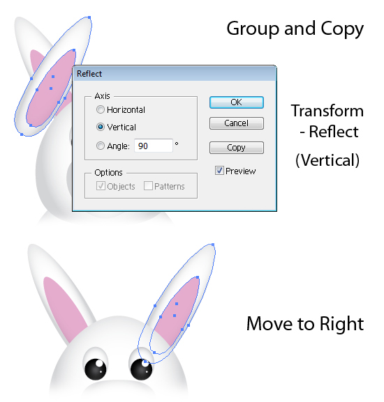 Create a Cute Easter Bunny Vector