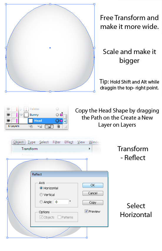 Create a Cute Easter Bunny Vector